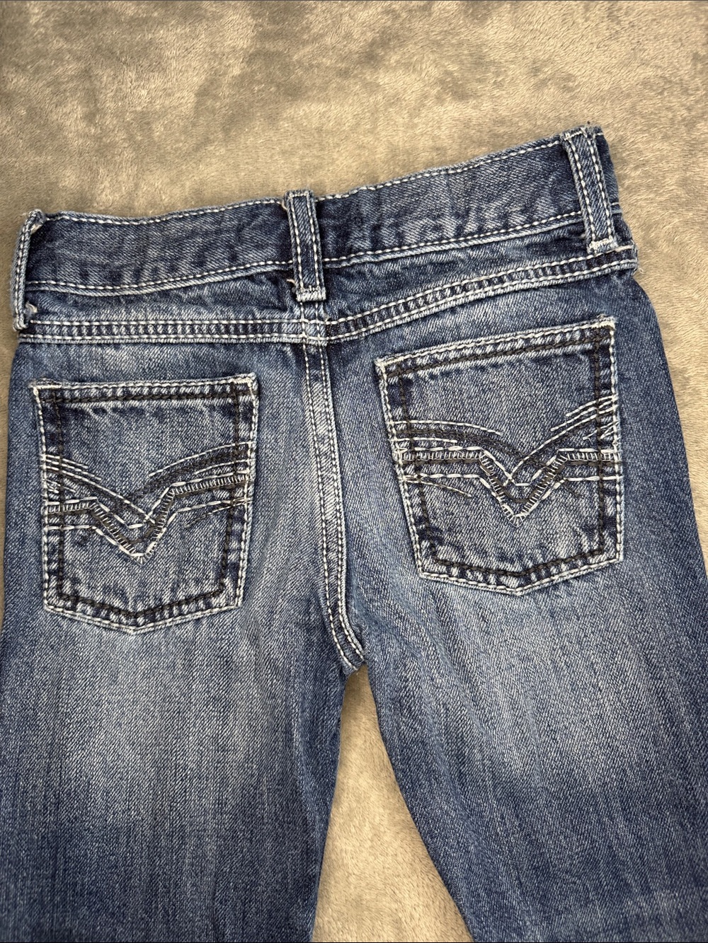 Wrangler Kids Dark Blue Boot Cut Jeans - Picture 3 of 4